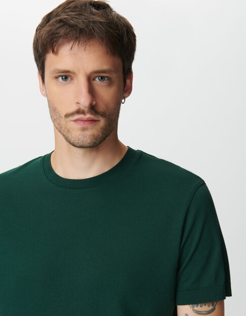 Groen T-shirt korte mouwen katoen-modal Heren - IKKS