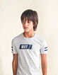 T-shirt gris manches ray&eacute;es navy bio gar&ccedil;on-5
