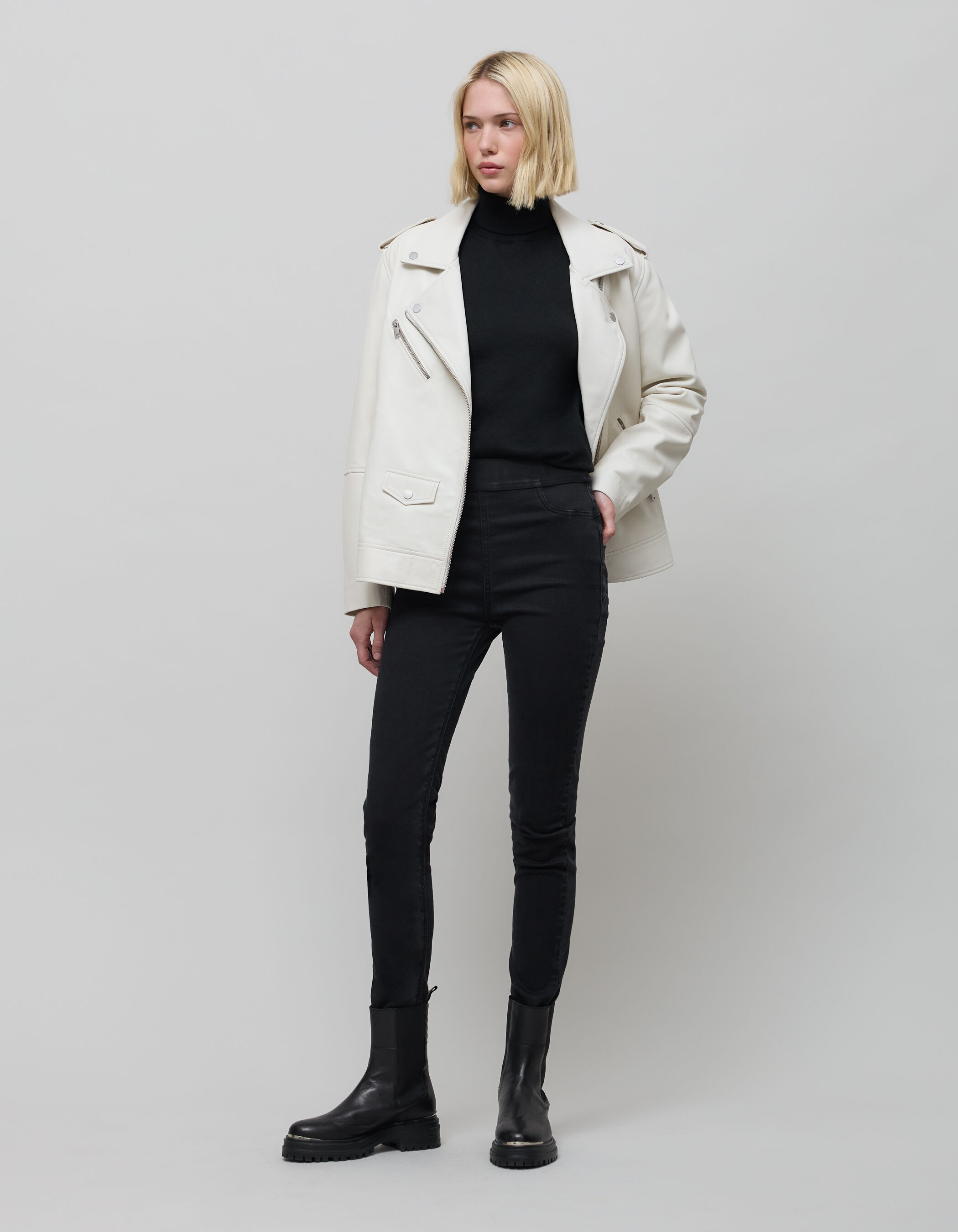 Jegging cuir femme outlet