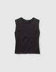 Women’s black corset-look T-shirt-5
