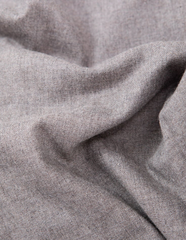 Men's mink-coloured flannel REGULAR shirt-5