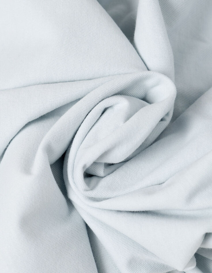 Camiseta azul claro de algod&oacute;n org&aacute;nico Cuello redondo-4