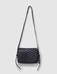 Bag 1440 Steward black leather herringbone quilting Women-3
