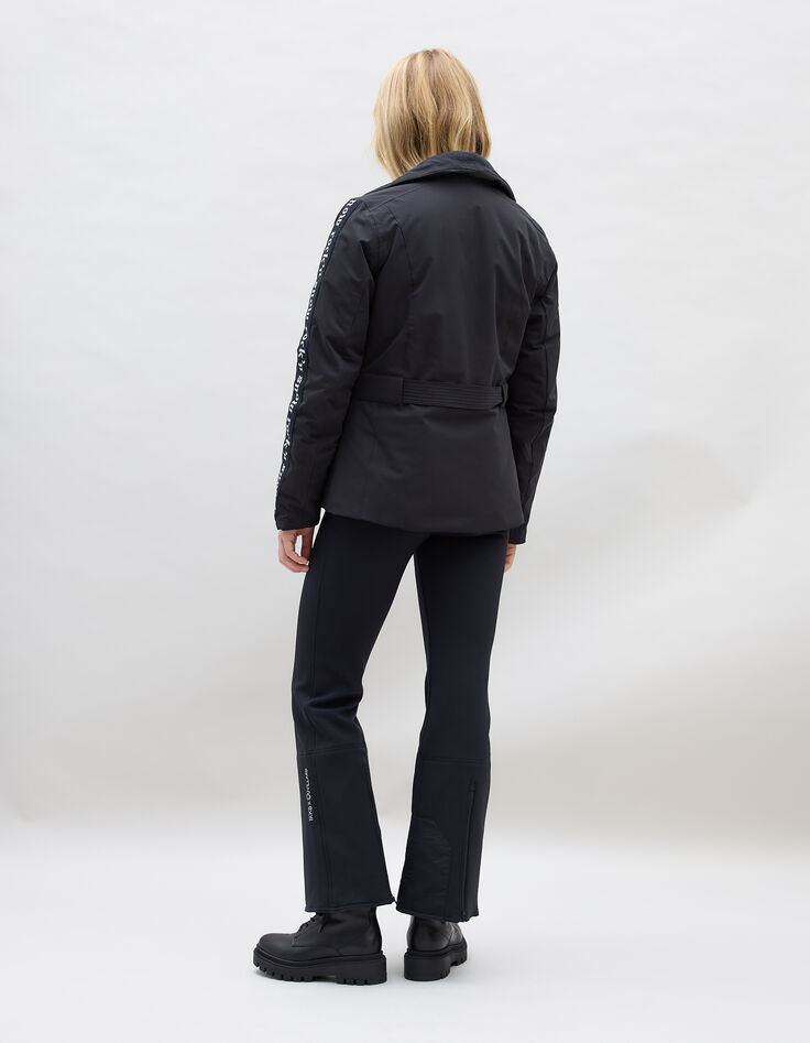 Women&rsquo;s black IKKSxDUVILLARD padded jacket + rock slogan-5