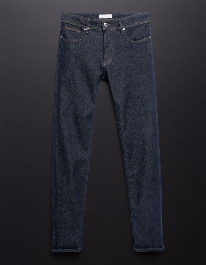 Men’s dark blue POWER STRETCH raw SLIM jeans-6