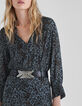 Lange blauwe jurk LENZING™ ECOVERO™ rock-luipaard Dames-7
