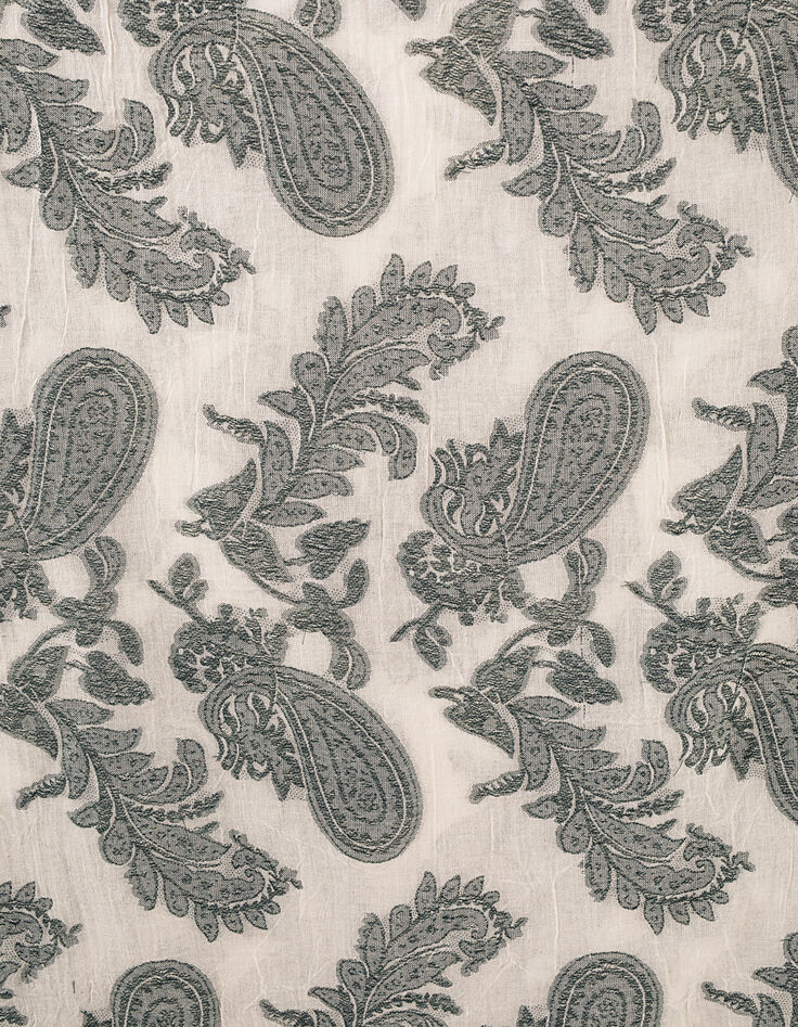 Petrolblauer Herrenschal mit Paisley-Jacquard-2