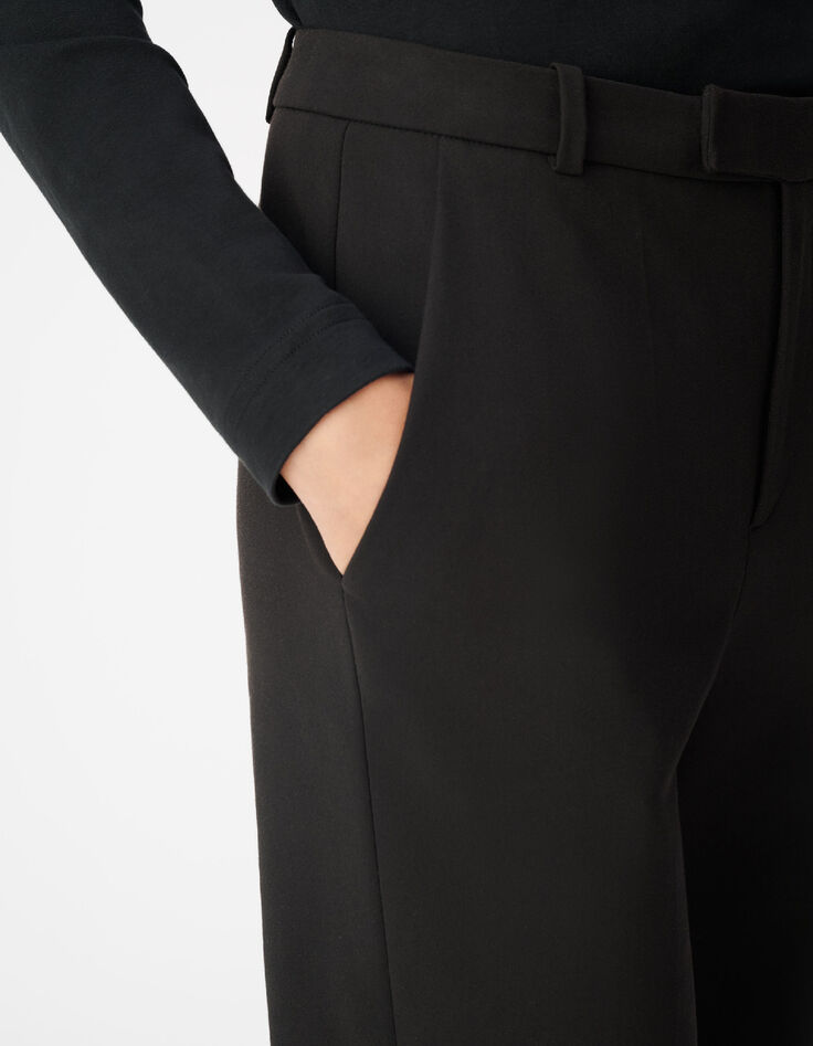 Pantalon de tailleur noir maille Milano Femme-6