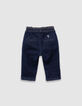 Marine jeans ceintuur pied-de-poule babymeisjes-3