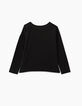 Girls’ black necklace embroidery Mystic Remix T-shirt-4