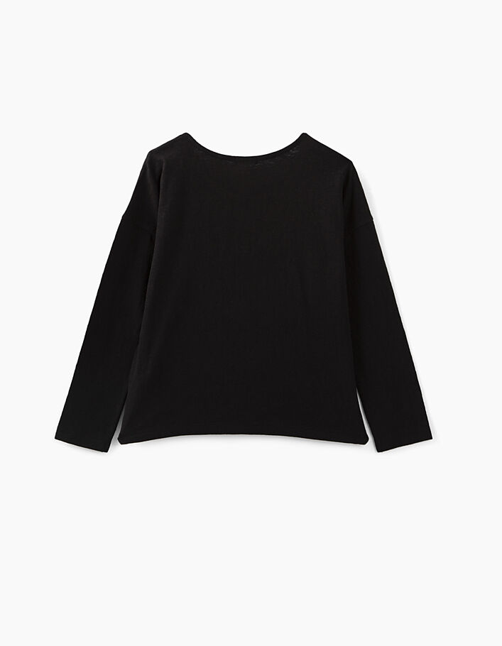 Camiseta negra bordados collares Mystic Remix niña - IKKS