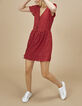 Robe grenat imprimé pois dorés I.Code-1