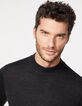 Pull maille à col cheminée anthracite Homme-2