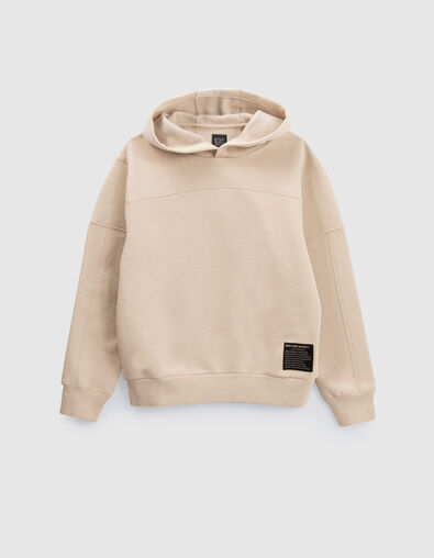 Sudadera beige nailon a cuadros espalda ni&ntilde;o - IKKS