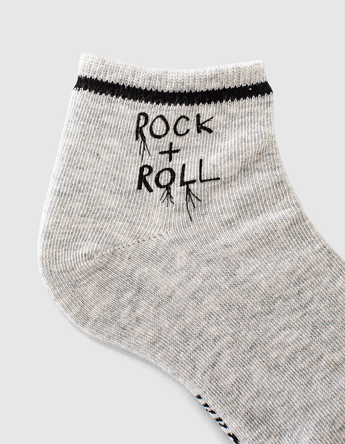 Calcetines marfil y gris motivos rock niño - IKKS