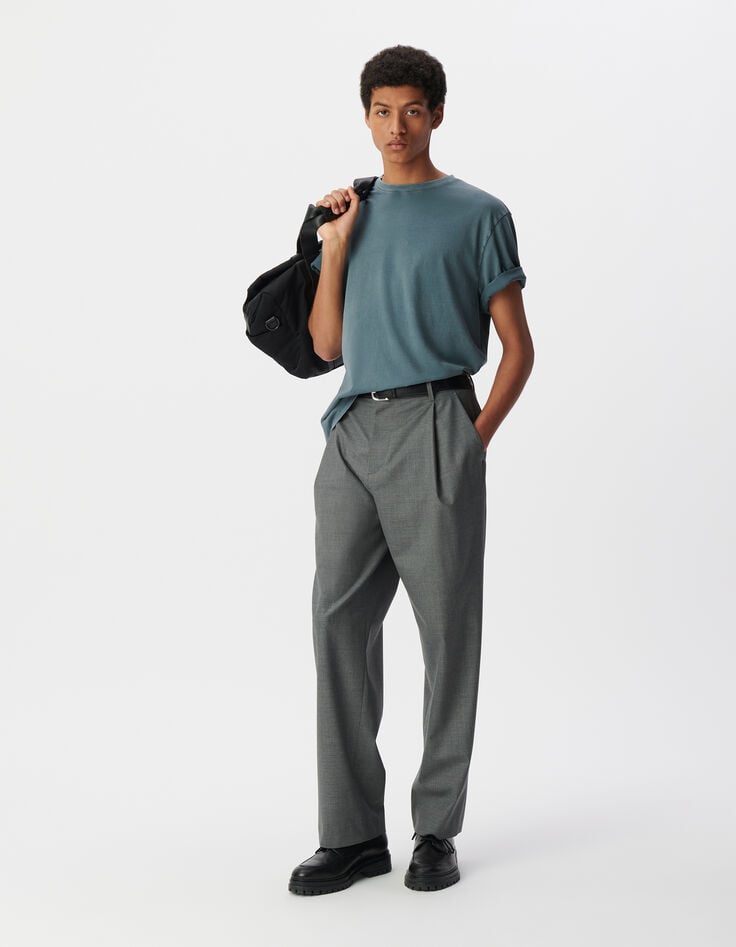 Men's faded-look storm organic cotton T-shirt-1 Men's faded-look storm organic cotton T-shirt-1