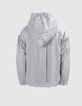 Silberfarbene Mädchen-Windjacke, Recycling, Fantasie-Motiv-3