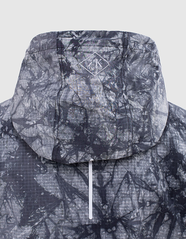 Blouson gris ardoise en nylon tie and dye WINDBREAK Homme-5 Blouson gris ardoise en nylon tie and dye WINDBREAK Homme-5