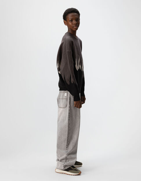 Boys’ faded grey super baggy jeans - IKKS