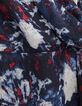 Marineblauwe jurk gerecycleerd batik-print Dames-8