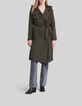 Women's khaki Lyocell® hooded trench coat-1