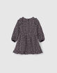 Robe noire imprimé rock Ecovero® bébé fille-3