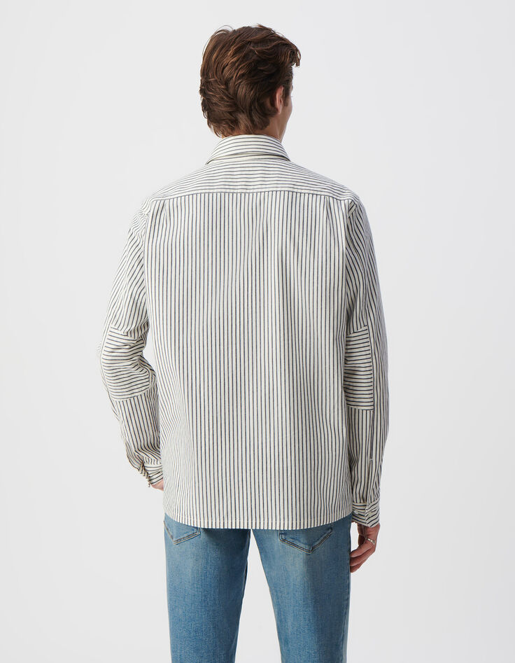 Surchemise REGULAR encre motif rayures Homme-2