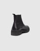 Chelsea boots noirs en cuir à semelle crantée Homme-3