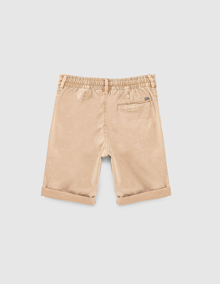 Bermudas chino beige medio cordones niño -4 Bermudas chino beige medio cordones niño -4