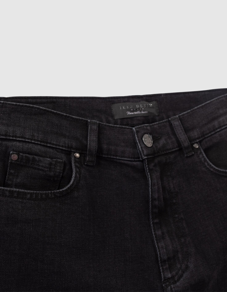 Jeans flare negros tobilleros Powerstretch Waterless mujer-2