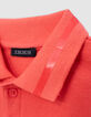 Rotes Jungen-Poloshirt, Gummistreifen am Kragen-8