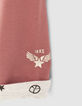 Leggings réversible bois de rose et mastic bébé fille-5