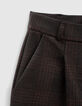 Women’s check Milano wide-leg suit trousers-3