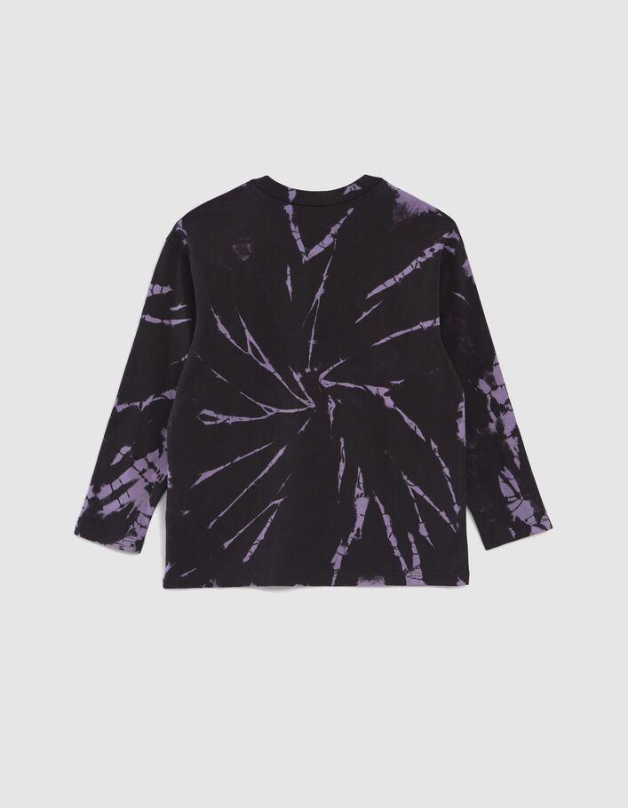T-shirt violet all-over tie and dye garçon-4