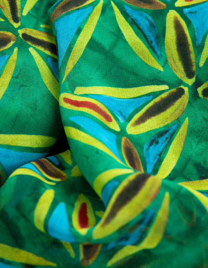 Robe verte matière recyclée imprimée Femme - IKKS