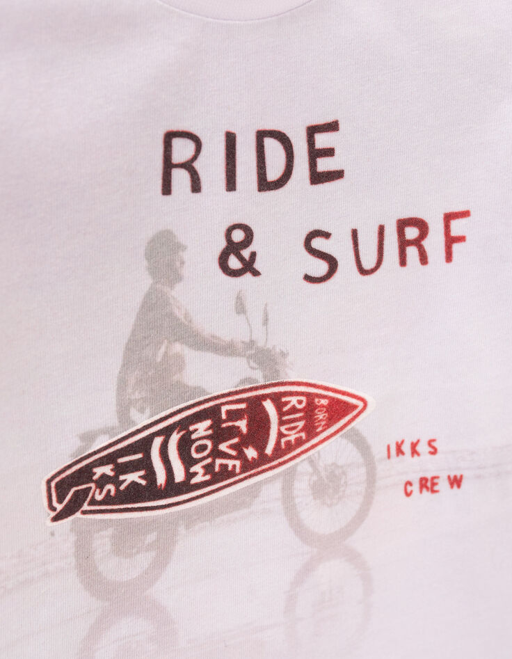 Baby boys’ white surfer image T-shirt-4