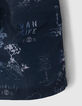 Blaue Badeshorts mit Toile-de-Jouy-Optik für Babyjungen-4