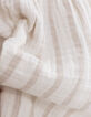 Ecru jumpsuit katoengaas met beige strepen-6