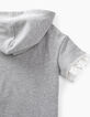 Robe sweat gris et blanc trompe-l'œil fille-5