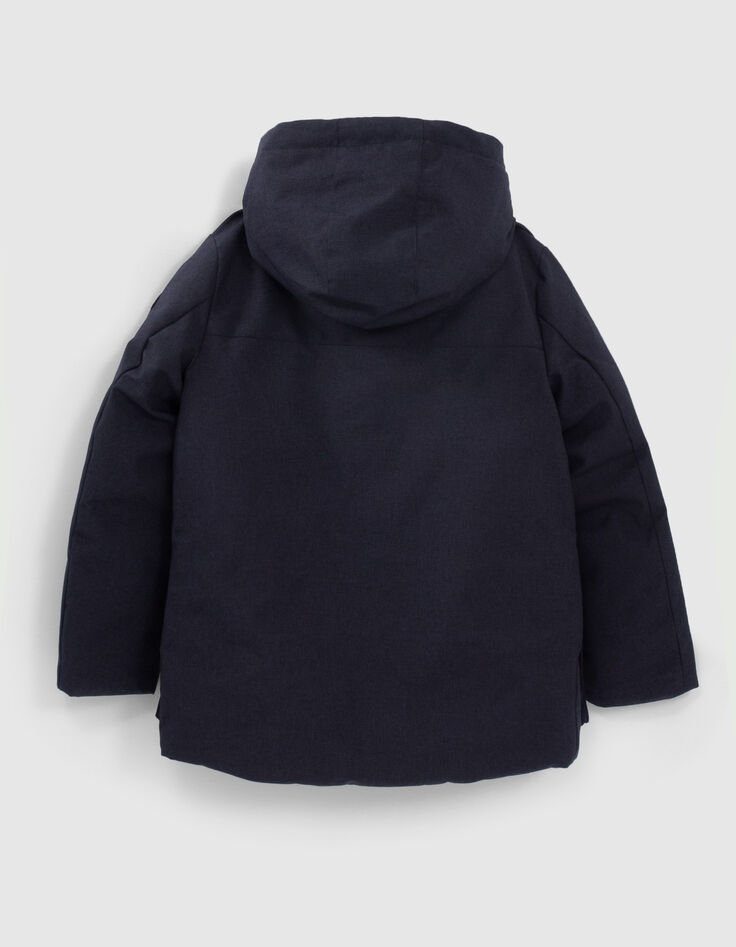 Navy parka met doorstikte voering jongens-3