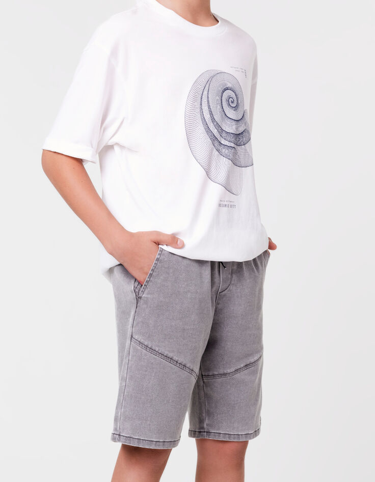 T-shirt blanc coton bio spirale-coquillage garçon-3