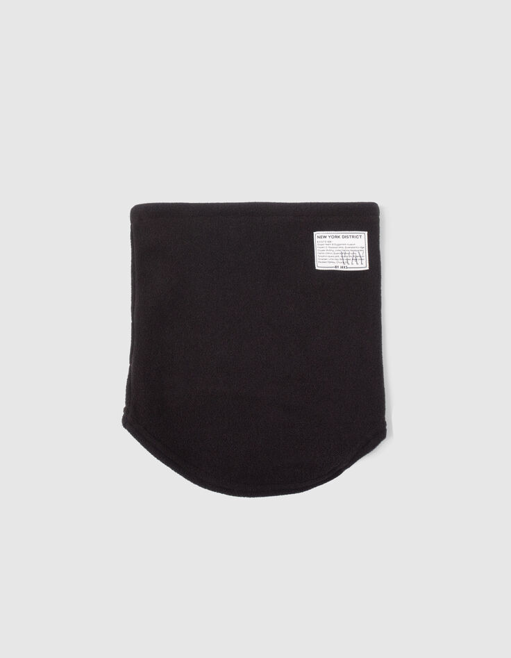 Schwarzer, verstellbarer Jungenfleecesnood-1