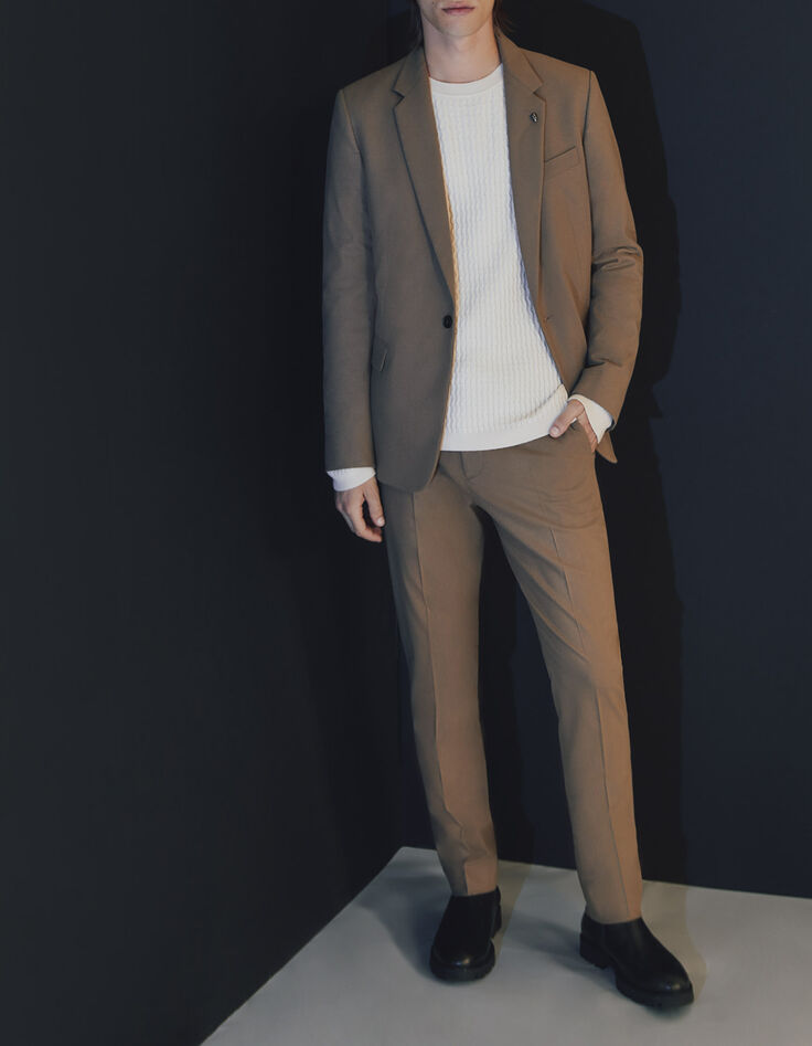 Pure Edition - Geklede broek cappuccino Manteco® Heren-5 Pure Edition - Geklede broek cappuccino Manteco® Heren-5