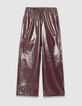 Bordeaux broek vinylstijl Dames-7