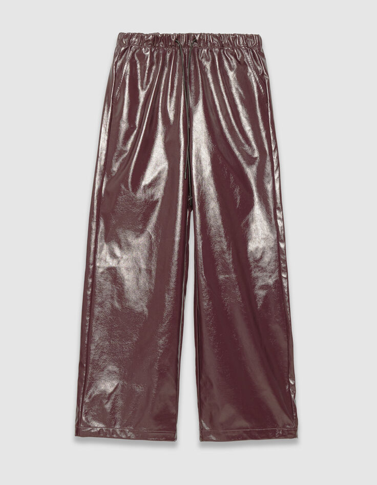 Bordeaux broek vinylstijl Dames-7
