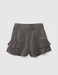 Set kaki short en ecru top babymeisjes-4