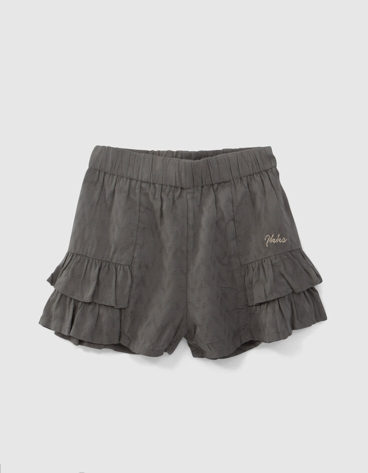 Set kaki short en ecru top babymeisjes-4