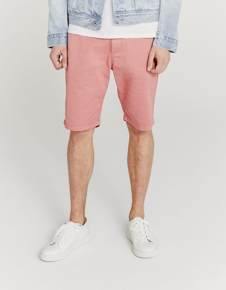 Bermudas chino TAPERED coral Hombre-1