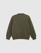 Boy's zipped khaki teddy cardigan-3