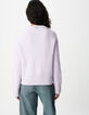 Lilac oversized V-neck sweater Woman-5